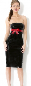 XTAR1472 latex-kleid rubber-dress "red bow"