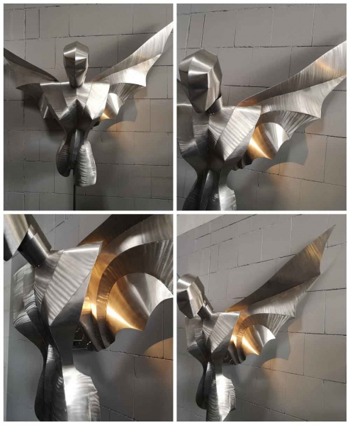Designer Lampe Edelstahl