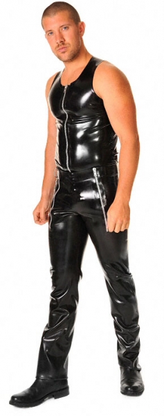 biker zipper latex  trousers